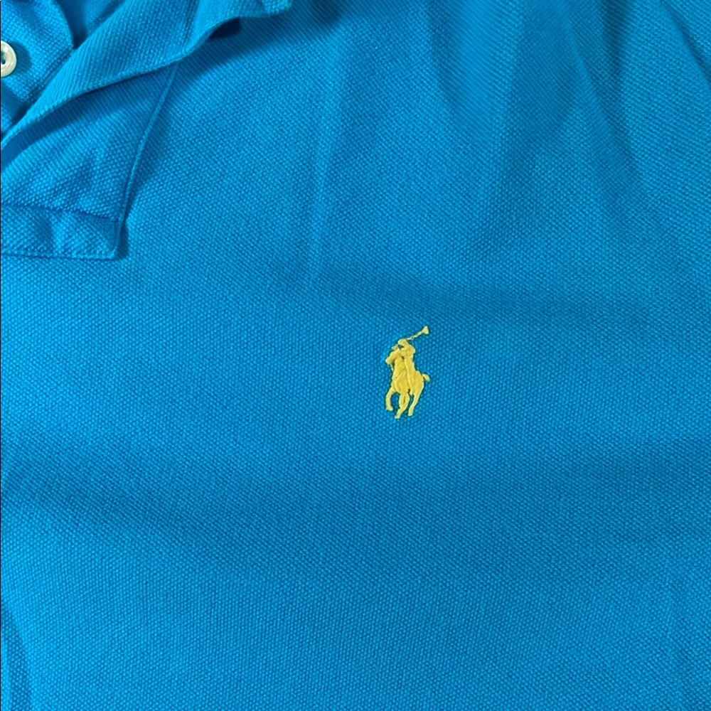 Polo by Ralph Lauren Men's Vibrant Blue Polo Shirt 100% Cotton Slim Fit Large - Picture 5 of 8